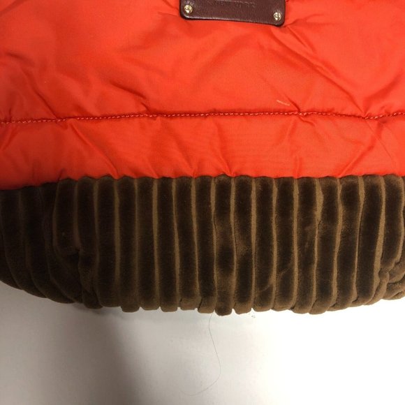 Kate Spade Womens Stevie Nylon Corduroy Purse Orange Brown Bag - Picture 4 of 9